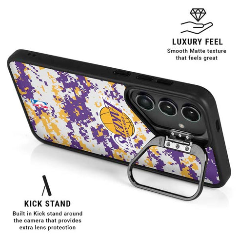 NBA Los Angeles Lakers Digi Camo Galaxy S25 Ultra Kickstand Case